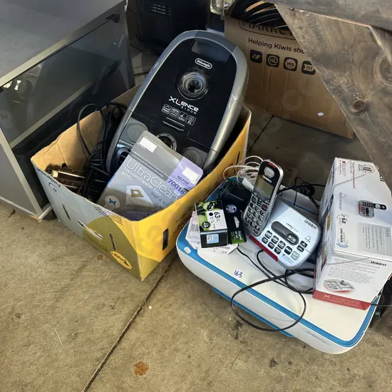Vacuum cleaner, phones, printer and spare ink etc.