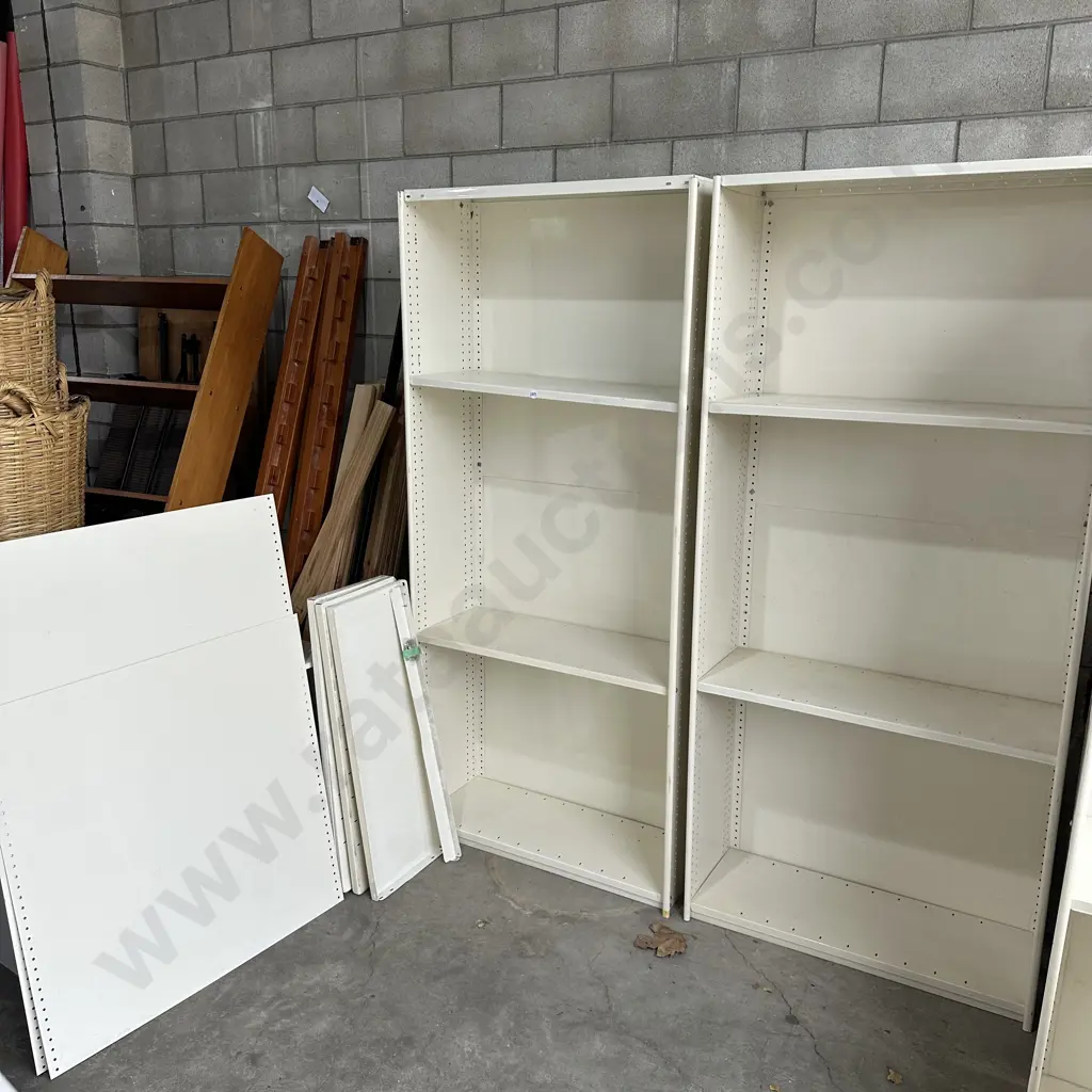 3 bay metal shelf unit 1850w x 2050h (middle bay to be installed) Image 1++