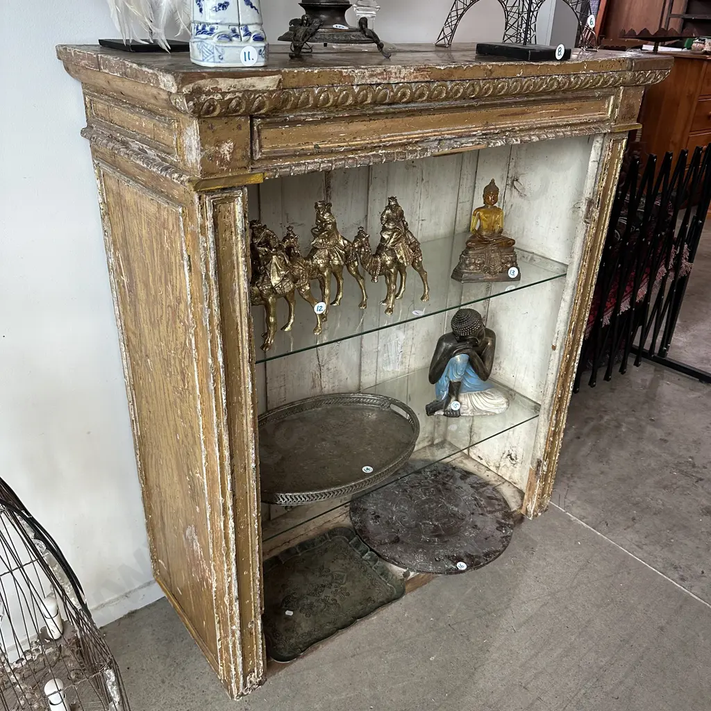 Antique Egyptian gilded display cabinet 1280h x 1080w Image 1++