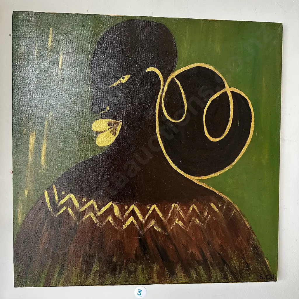 oil painting signed by S.G.H (51cm square) Image 1++