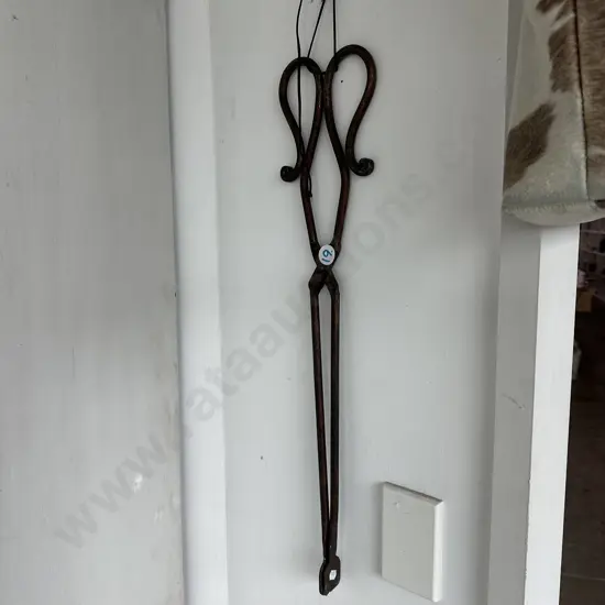 large forged metal tongs 65cm
