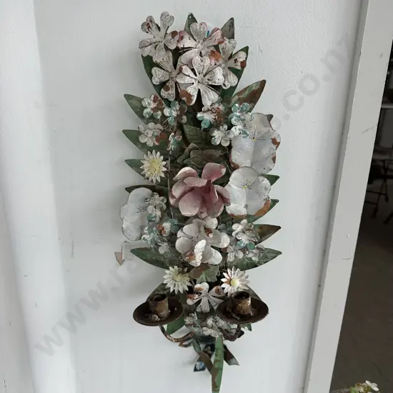 decorative metal wall mounted candle holder