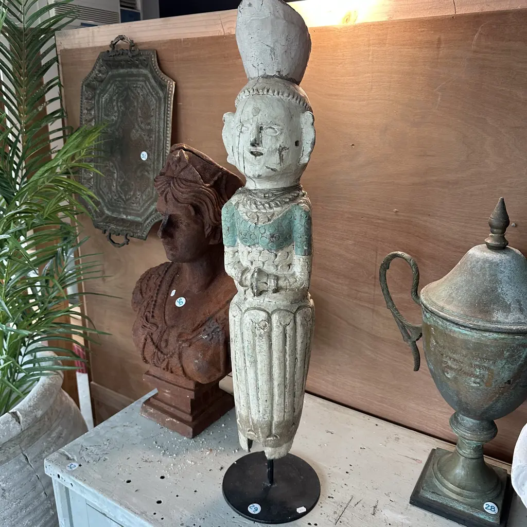 Bermese wooden carved sculpture 890mm Image 1++