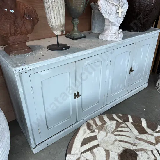 painted Kauri sideboard - ex work bench
