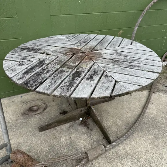well used outdoor Kwela table 1200mm