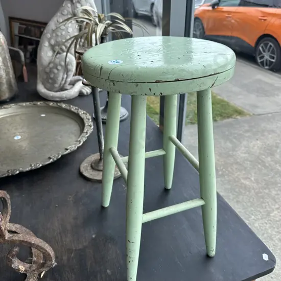 Mint Green wooden stool