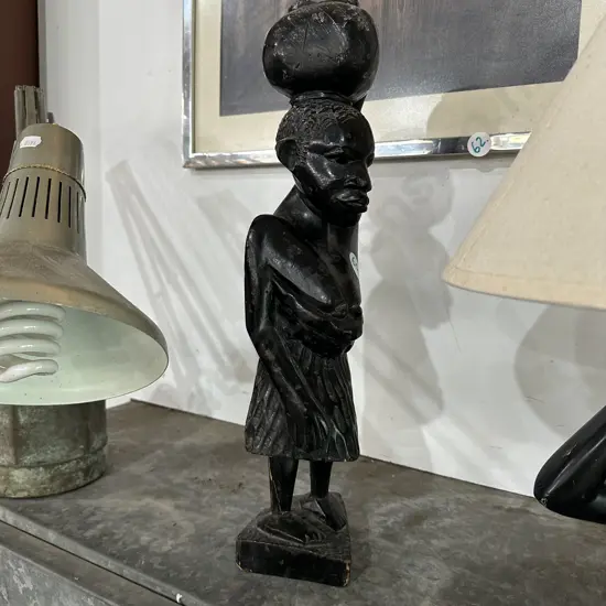 wooden carved African figure