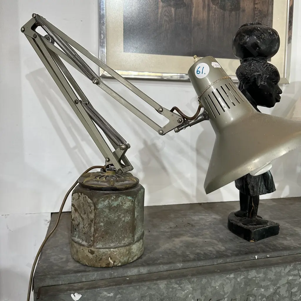 Superlux angle poise lamp on heavy Brass base Image 1++