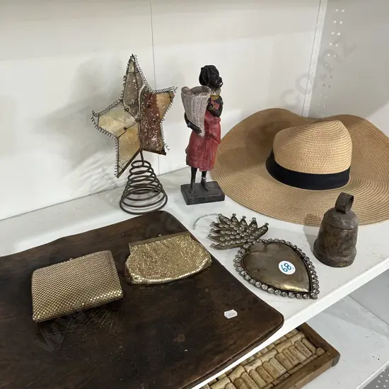 sequence purses, hat, leather cushion cover etc