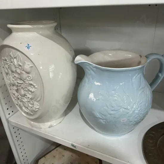 large ceramic jug and vase