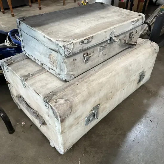 vintage trunk and suitcase