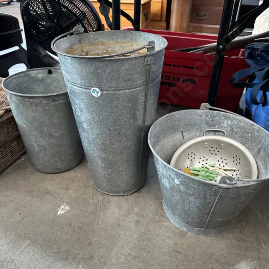 3 galv buckets