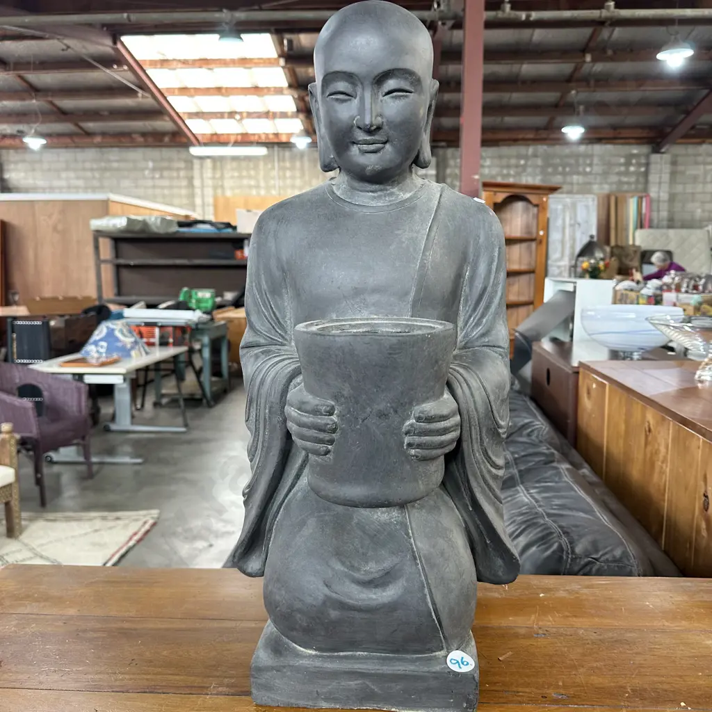 Kneeling budda fibercement  planter Image 1++