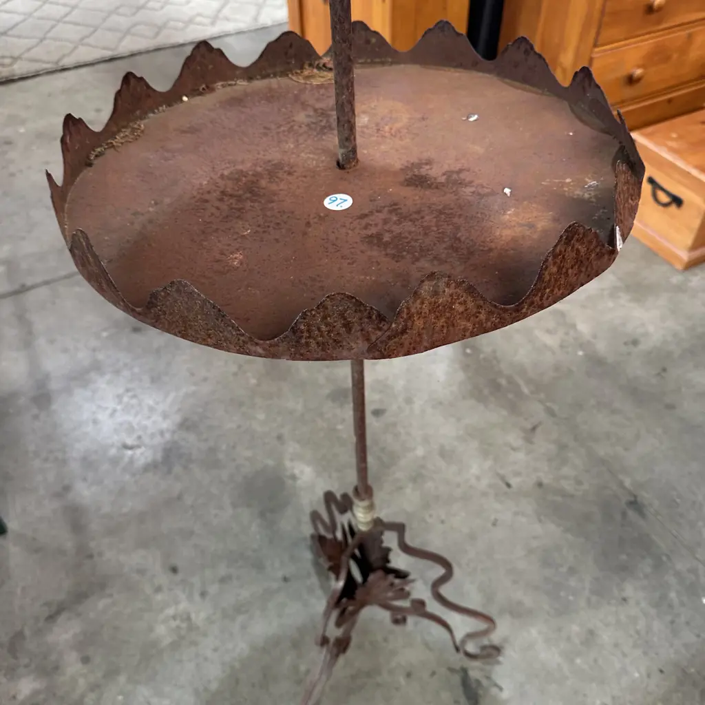 Wrought iron Egyptian metal stand for candles or plants Image 1++