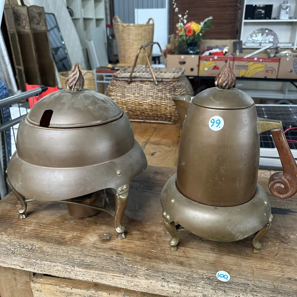 vintage copper jug etc Image 1++