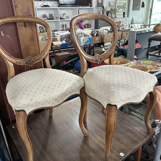 Pr antique parlor chairs