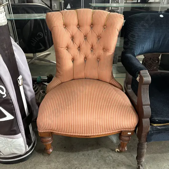 Edwardian low button back chair