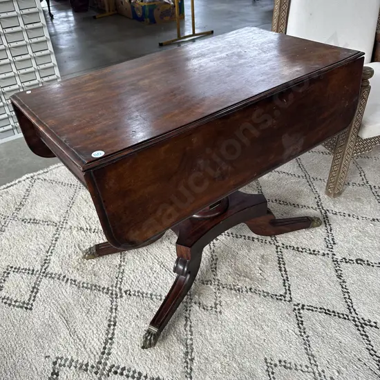 Antique pedestal dropside breakfast table
