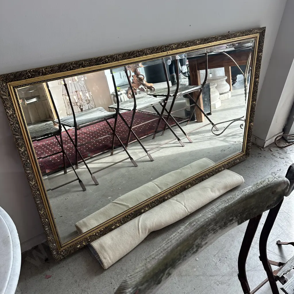 large gilded bevelled edge mirror 1500 x 900 Image 1++
