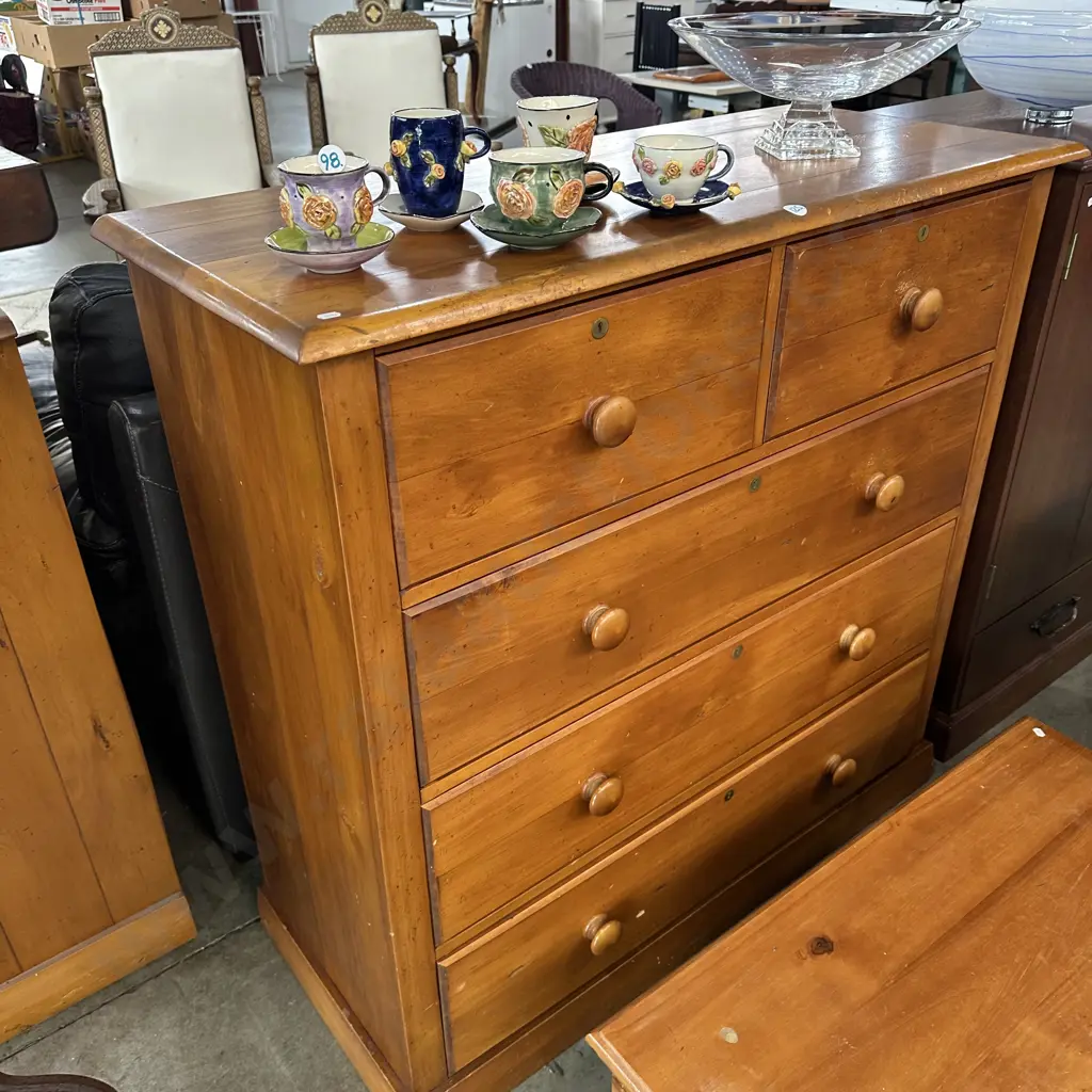 solid wooden chest drawers Image 1++