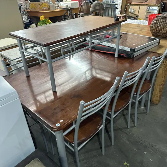 Table & 6 chairs, coffee table plus entertainment stand