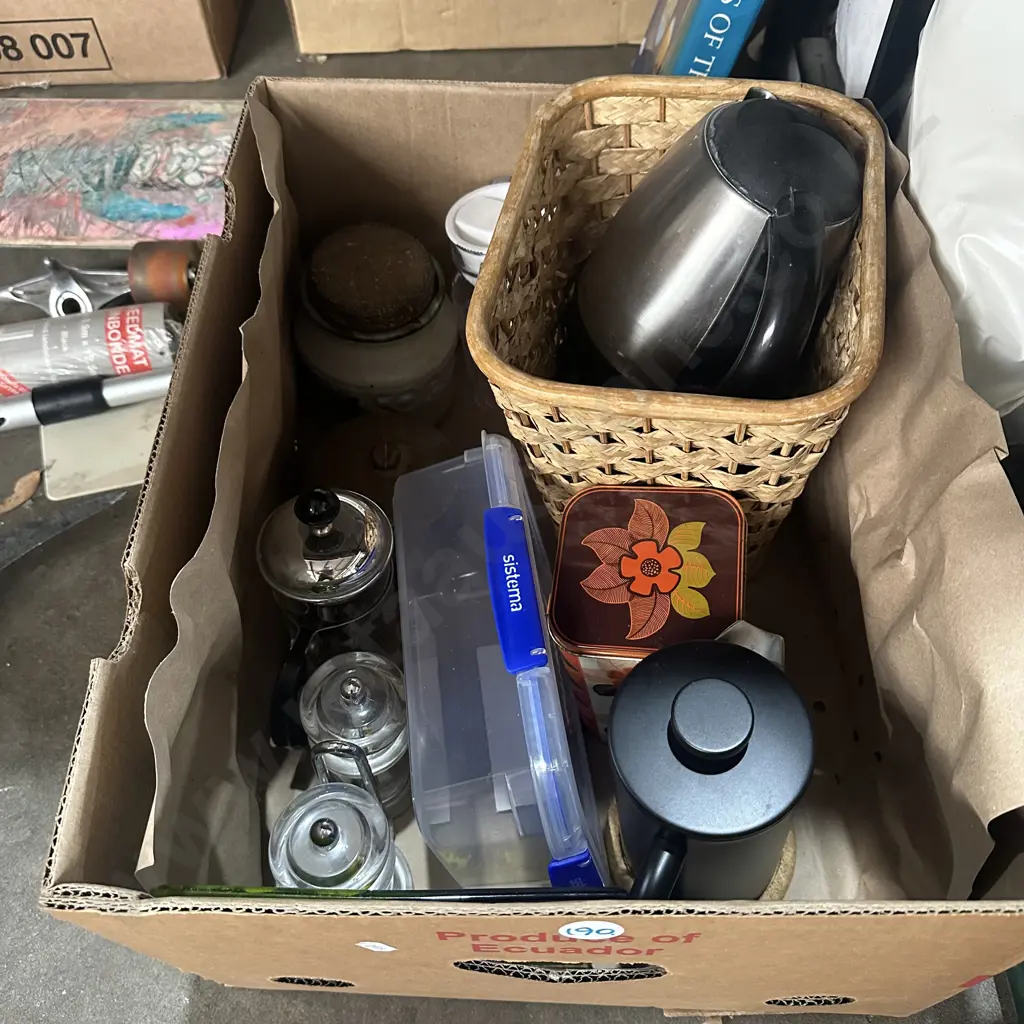 Box lot coffee canister, jug, sistima etc. Image 1++