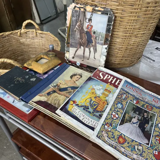Royal memorabilia  inc mirror of the queen etc.