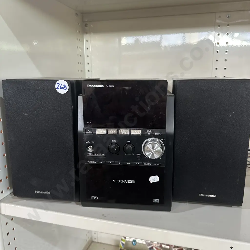 Panasonic mini stereo with 5 CD changer. Image 1++