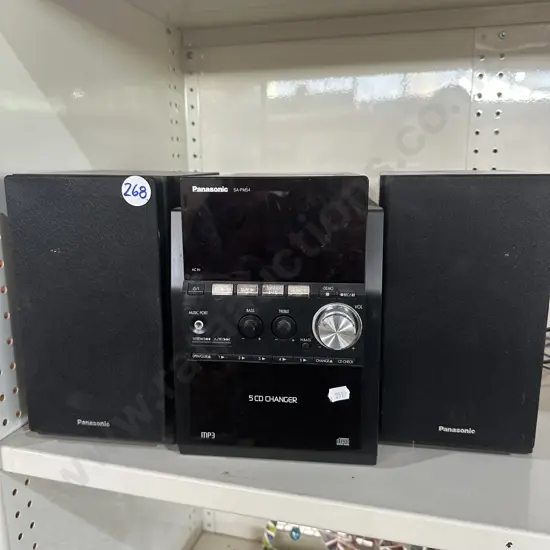 Panasonic mini stereo with 5 CD changer.