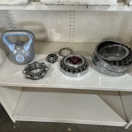 Heavy-Duty Industrial roller bearings plus 6Kg Kettlebell weight.