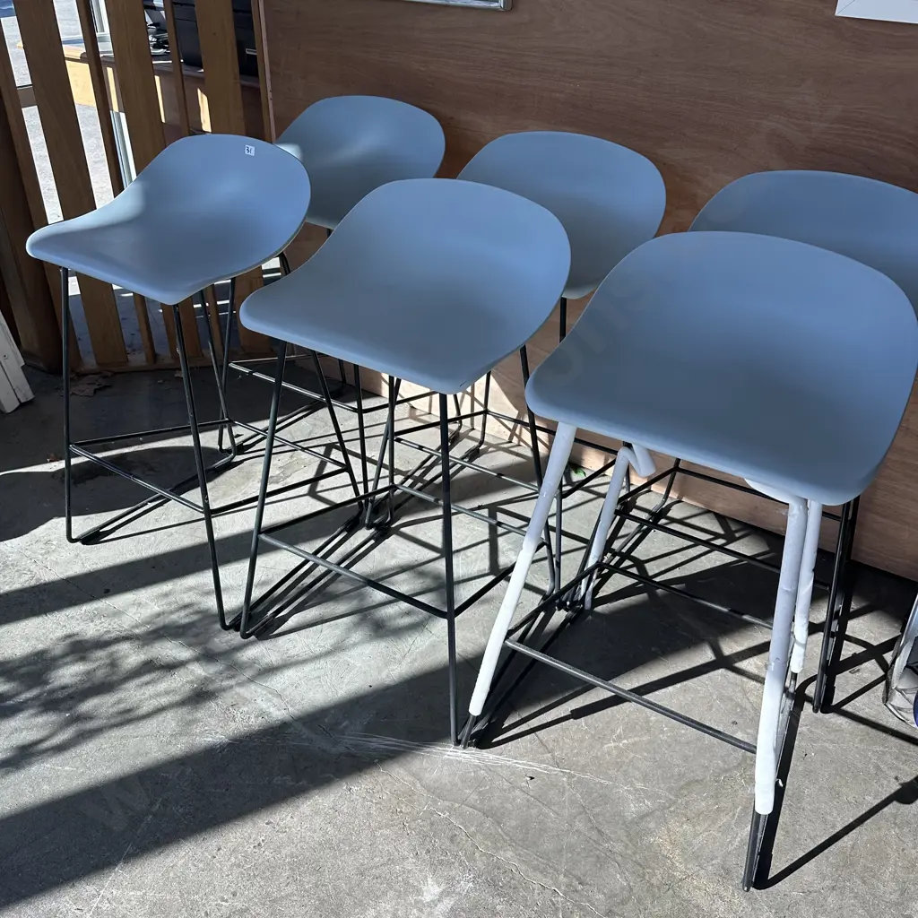 set 6 duck egg Blue bar stools Image 1++