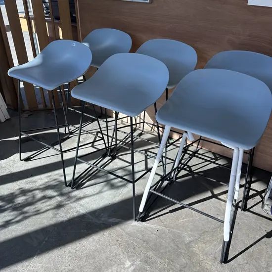 set 6 duck egg Blue bar stools