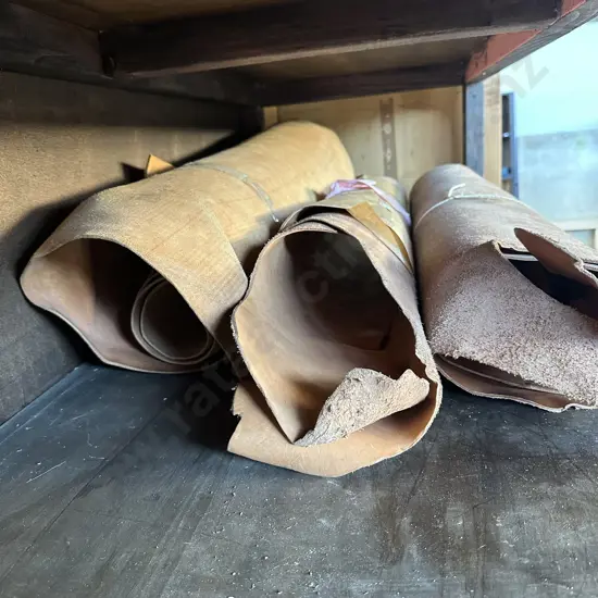 large rolls of leather