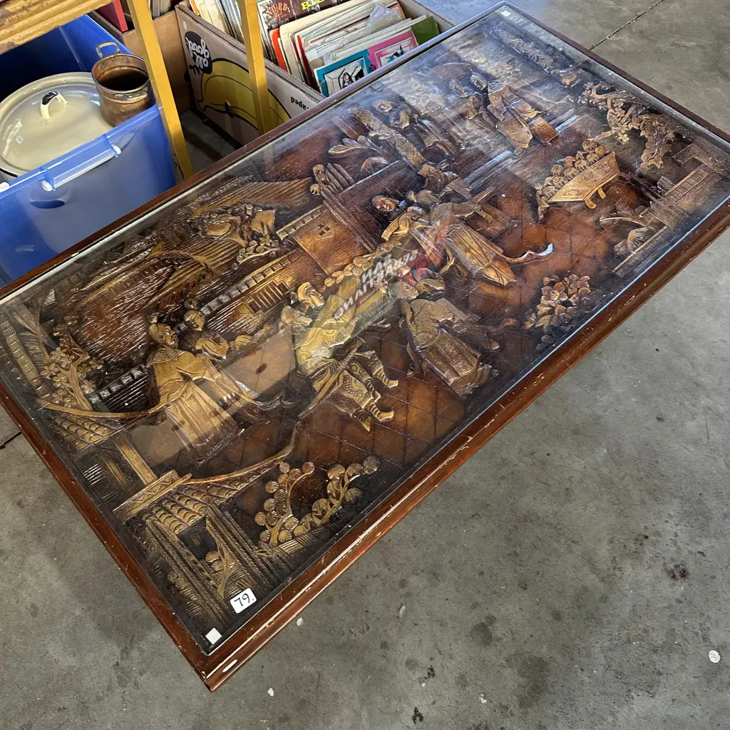 Carved oriental coffee table Image 1++