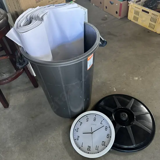 bin and paper
