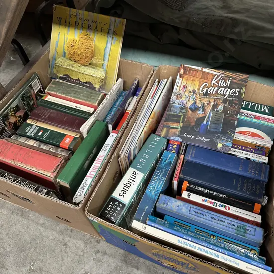 Two boxes of books.