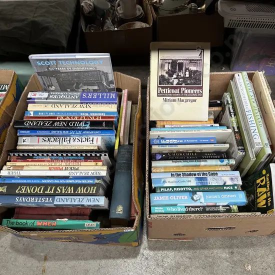 Two boxes of books.