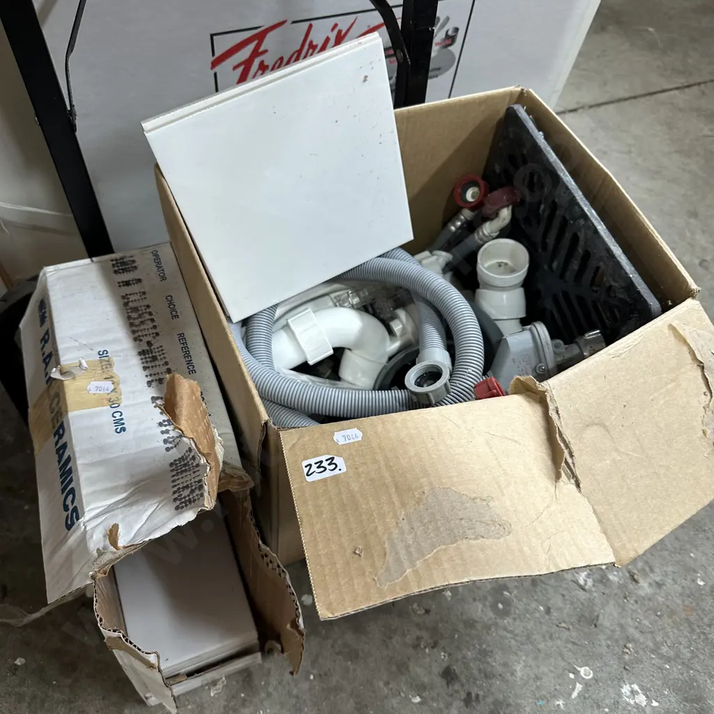 White tiles and plumbing items etc. Image 1++
