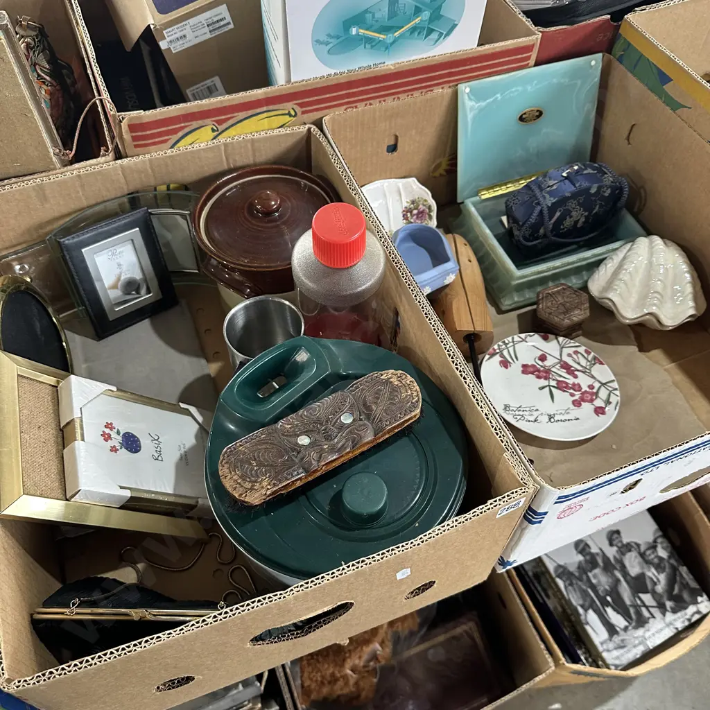 Two boxes Marlestone box, picture frames etc. Image 1++