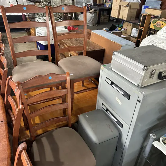3 chairs ( 1 with small hole)