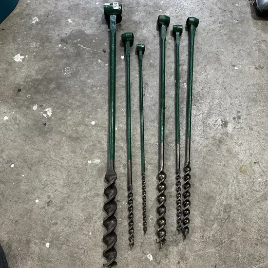 set 6 antique augers