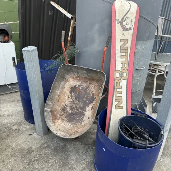 bins, barrow etc