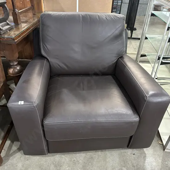 matching leather chair (with slight damage)