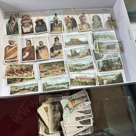 collection of NZ Dominion Tobacco cig cards depicting Maori chiefs etc
