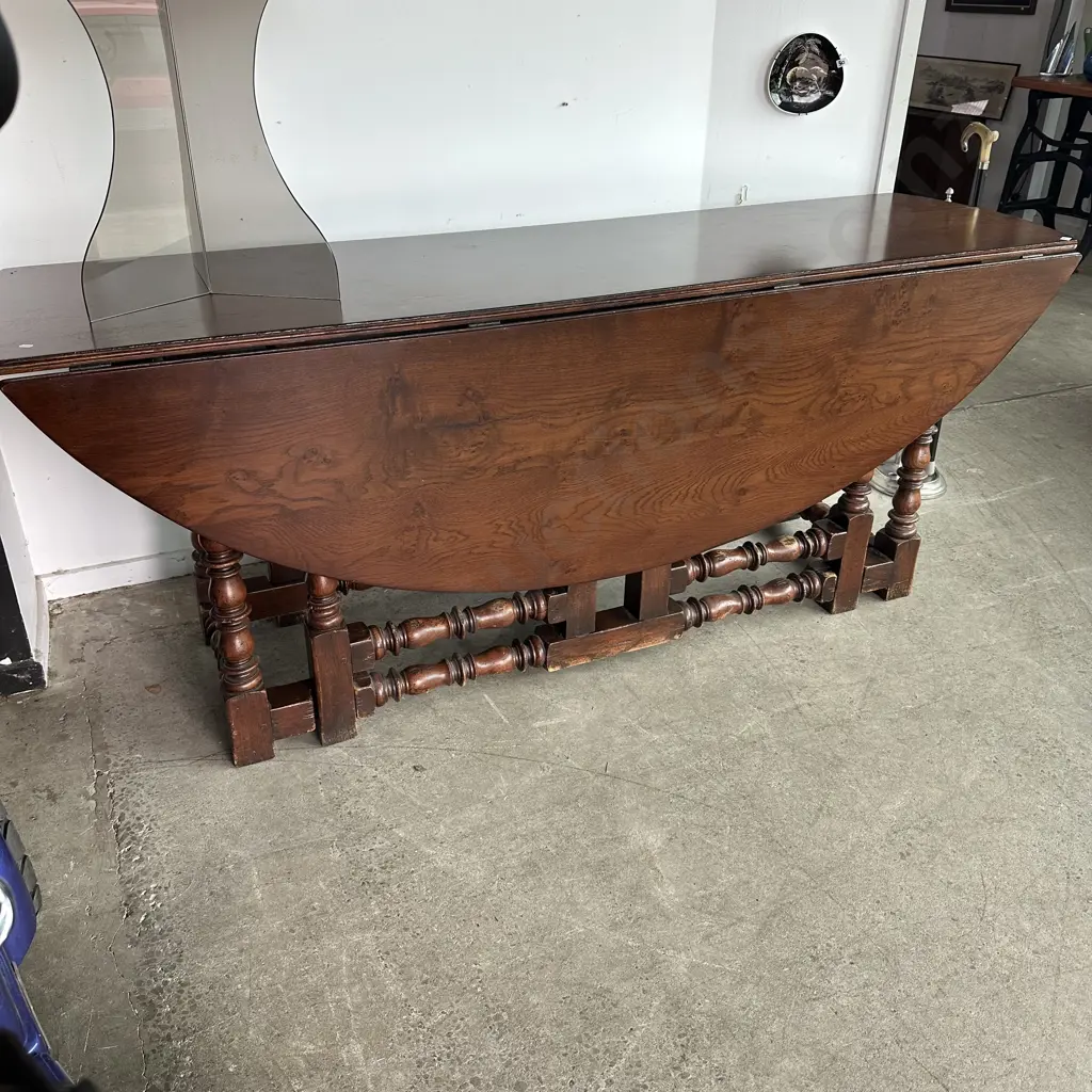 Antique English Oak gate leg table Image 1++