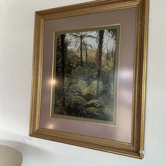 Signed painting NZ bush scene