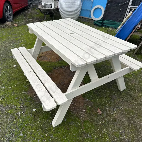 painted BBQ table