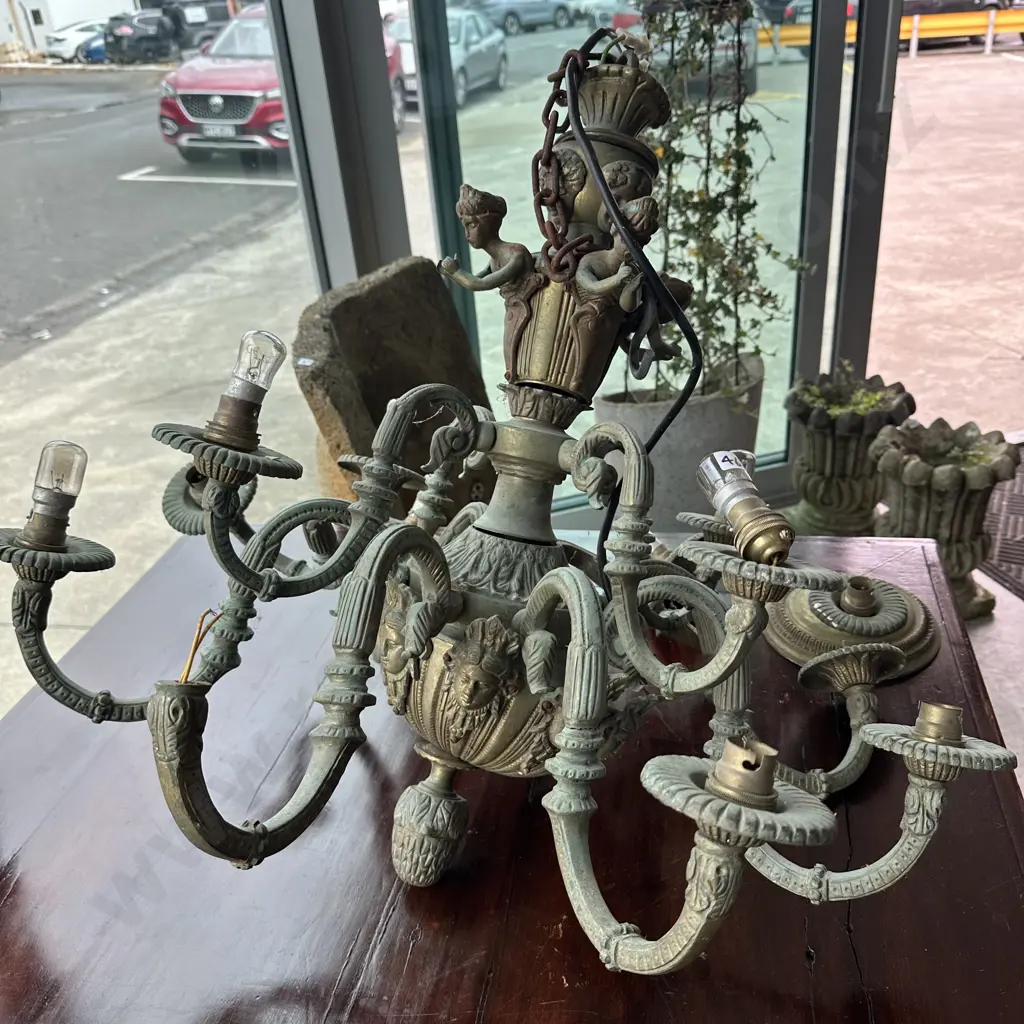 heavy solid Brass candelabra light fitting Image 1++