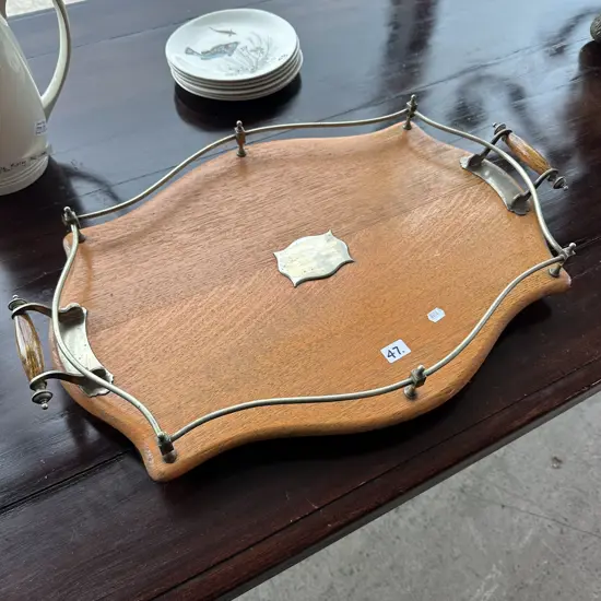 Oak serving tray