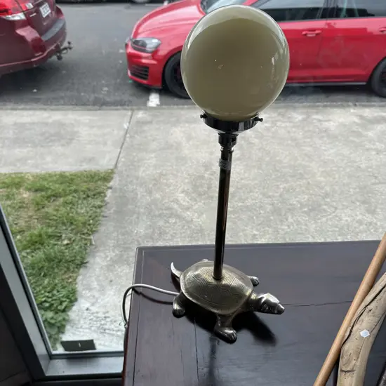 Art deco Turtle lamp